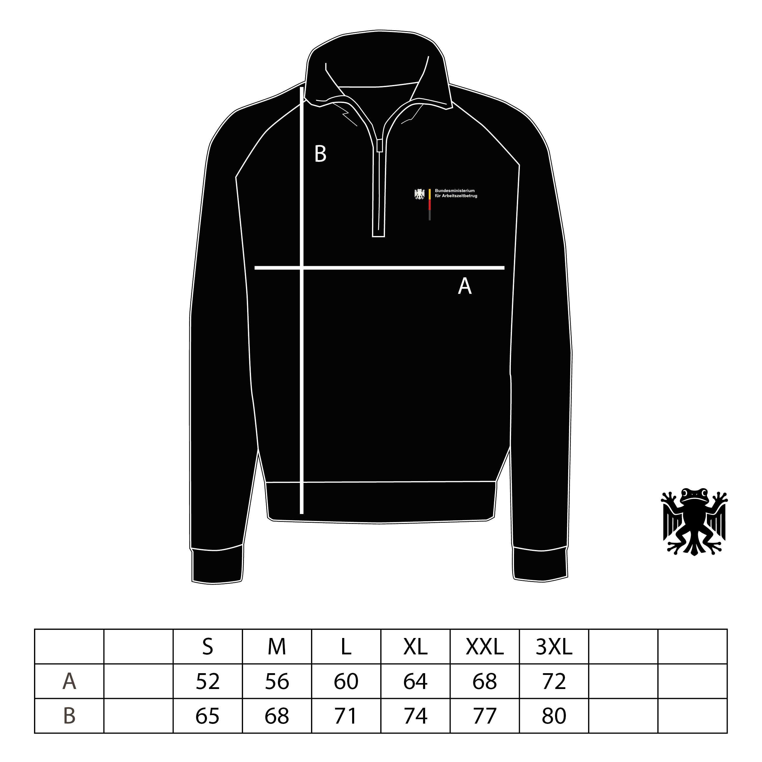 Arbeitszeitbetrug | Half Zip - schwarz